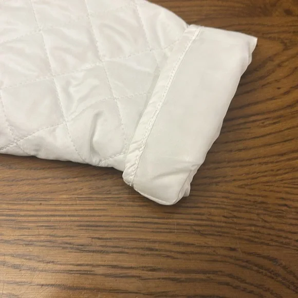 White Quilted Jacket with Buttons by Classic Editions - Picture 8 of 12